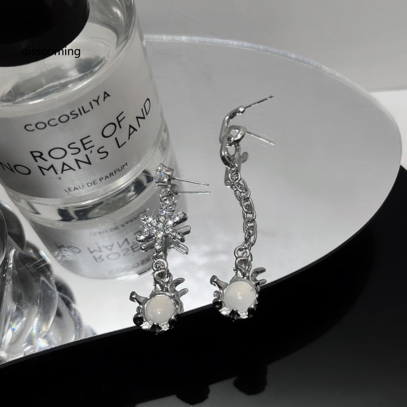 Áo Thun SL SL SL SL SL SL SL| Khuyên Tai Đính Đá Mặt Trăng Không Đối Xứng Phong Cách Bohemian Thanh Lịch Cho Nữ