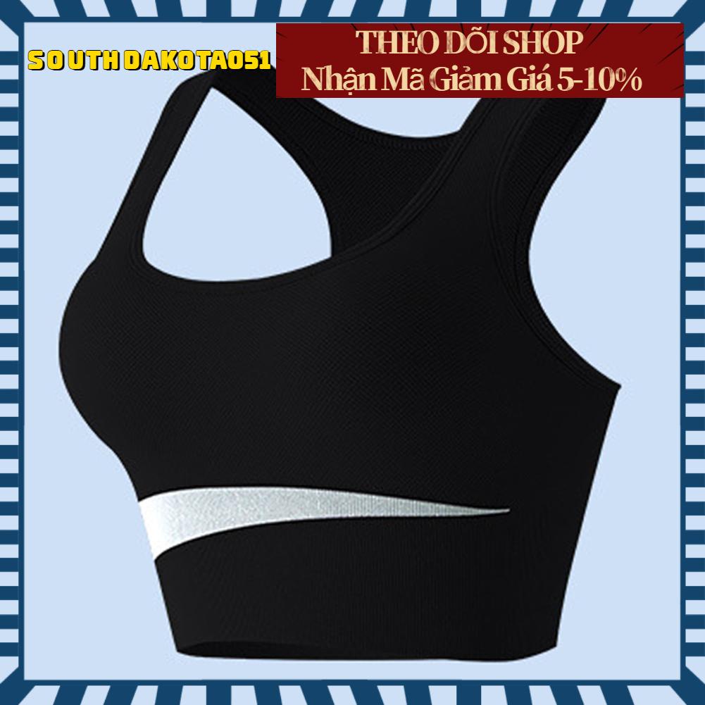 Southdakota051 Áo Ngực Thể Thao Nylon Thoáng Khí Thân Thiện Với Làn Da Hình Chữ U Vòng Tự Do Chạy Bộ Cho Nữ