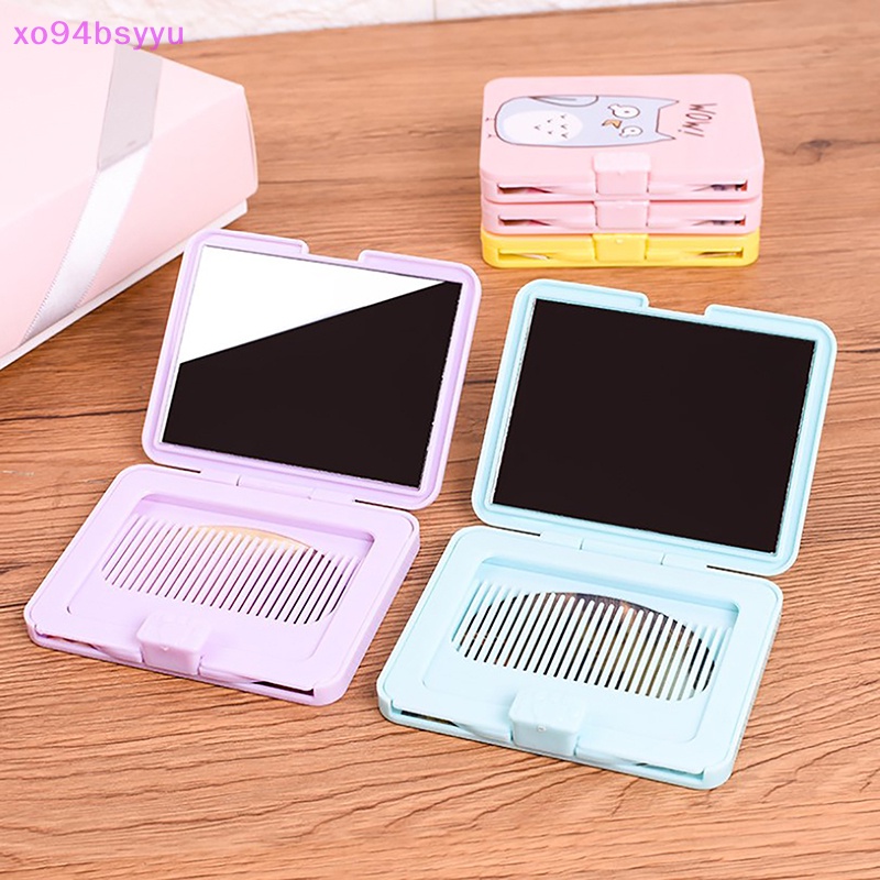 Lược Gấp xo94bsyyu Thiết Kế Nhỏ Gọn Kèm Gương Soi Tiện Dụng