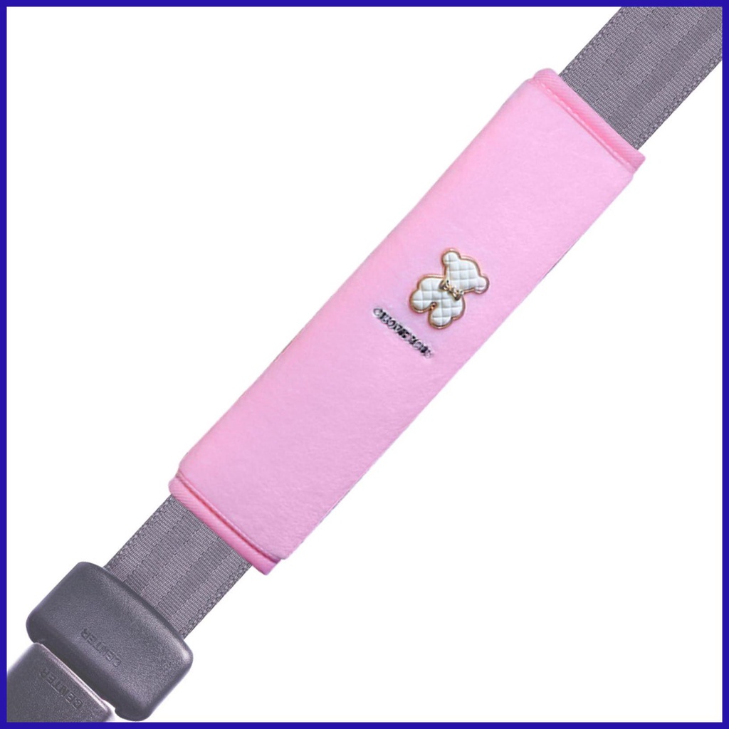 Đệm Bọc Dây Đai An Toàn Xe Buýt / Xe Hơi / Máy Bay Hình Gấu Hoạt Hình Bằng Vải Bông Mềm Mại Thoải Mái