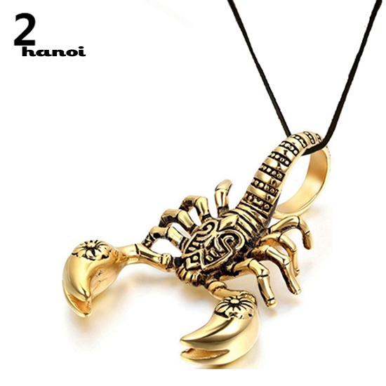 Vòng Cổ Giả Da Mặt Bò Cạp Thời Trang Vintage Cho Nam