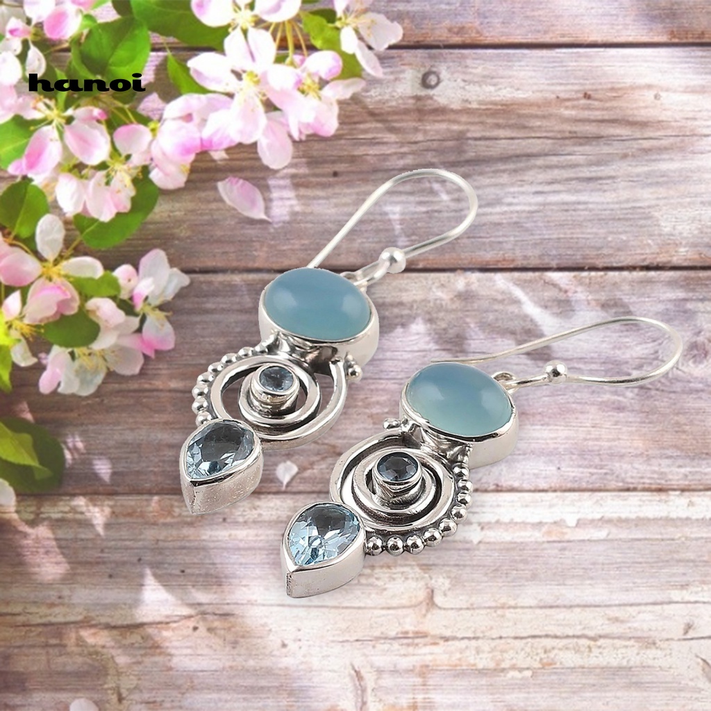 1 Đôi Khuyên Tai Kim Loại Vintage Cho Nữ