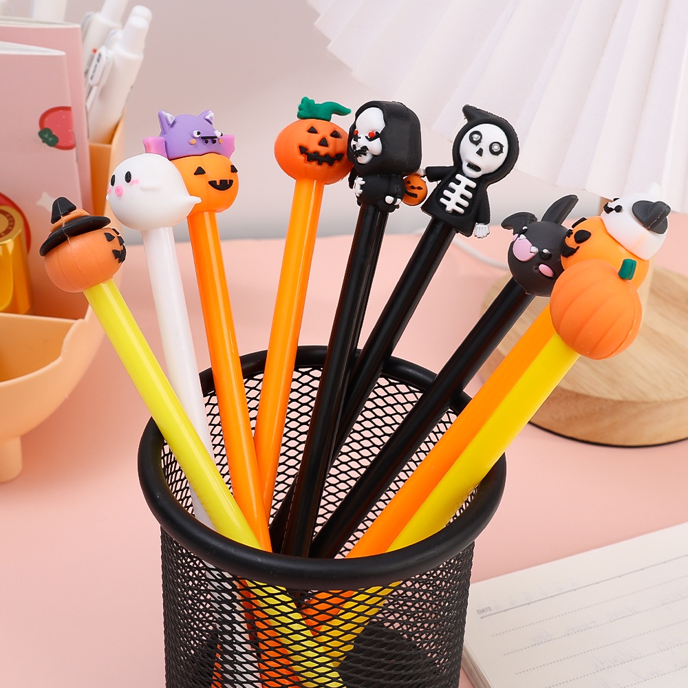 Bút Mực Gel Ngòi 0.5mm In Họa Tiết Hoạt Hình Phong Cách Halloween