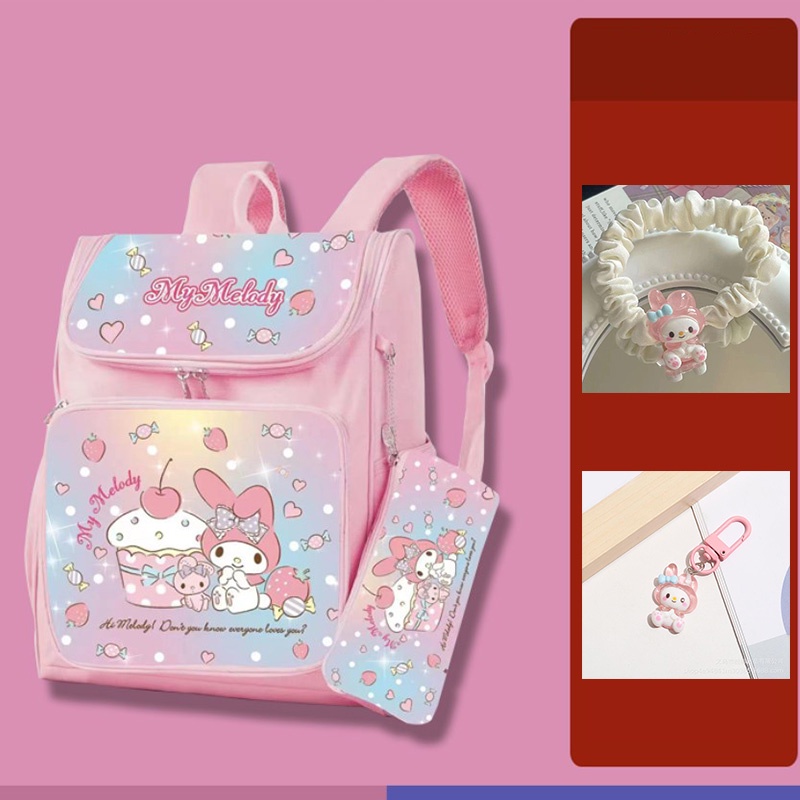 Balo Vải canvas Cỡ Lớn In Họa Tiết Hoạt Hình Sanrio Dễ Thương Cho Bé Gái