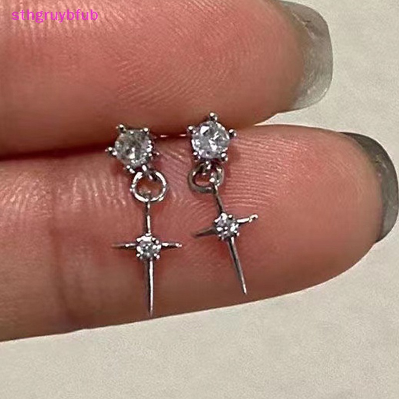 1 Đôi Bông Tai Đính Đá Zircon Lấp Lánh Thời Trang Cho Nữ
