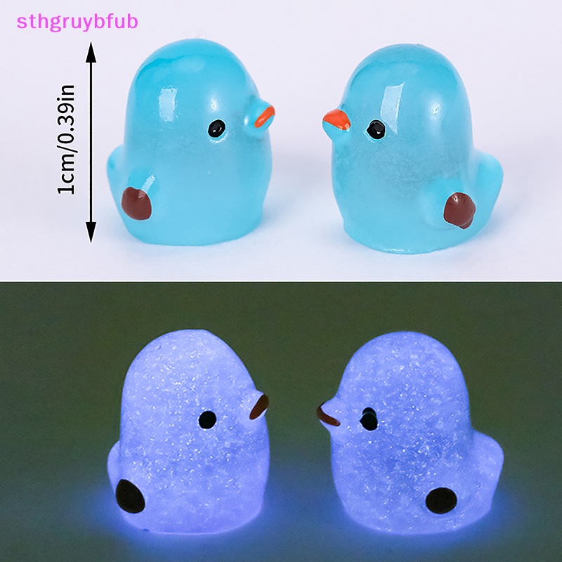 Set 10 Đồ trang trí Gà Con Mini Màu Dạ Quang Trang Trí Tiểu Cảnh