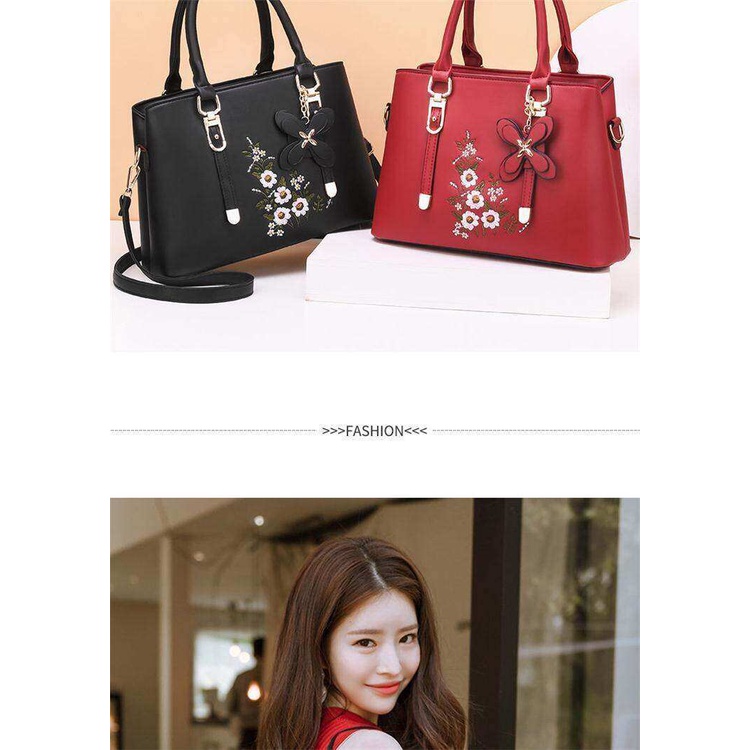 Túi Xách Đeo Vai Thêu Hoa Đơn Giản Thời Trang Cho Phụ Nữ Trung Niên Dễ Phối Đồ
