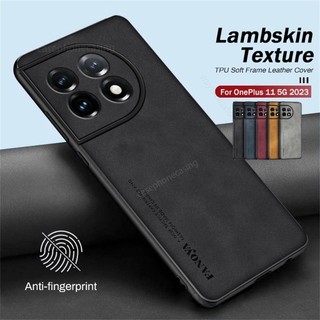 Ốp Điện Thoại Cho OnePlus 13 11 OnePlus13R 11R 5G 2023 Vỏ Da Cừu Sang Trọng Thời Trang Da Cừu Họa Tiết Da Mặt Sau Chống Sốc