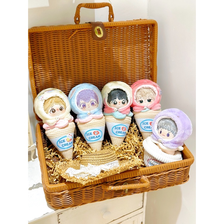 Áo liền quần Hình Cây Kem Nhiều Màu Dễ Thương 10cm / 20cm Cho Búp Bê 10cm