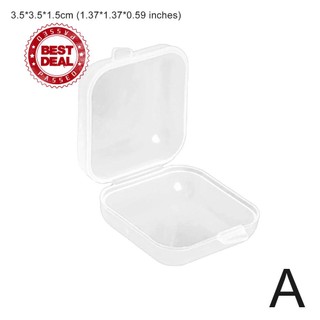 Hộp nhựa trong suốt hình chữ nhật mini đựng trang sức bông tai z5t4