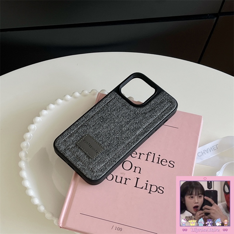 Bao Da Điện Thoại Denim Chất Lượng Cao Bảo Vệ Cho iPhone 14 Pro Max iPhone 13 12 11 Pro Max