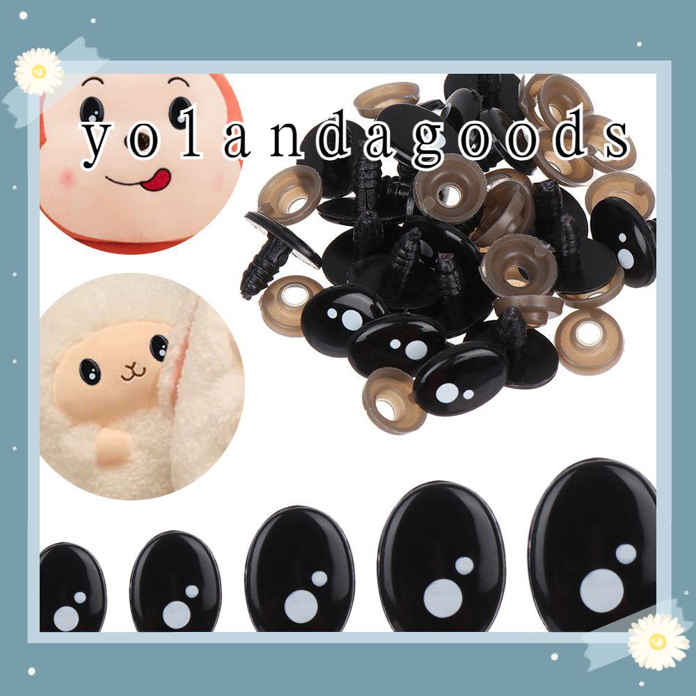 Set 20 / 40 Mắt Nhựa Hình Bầu Dục Cho Búp Bê Nhồi Bông DIY