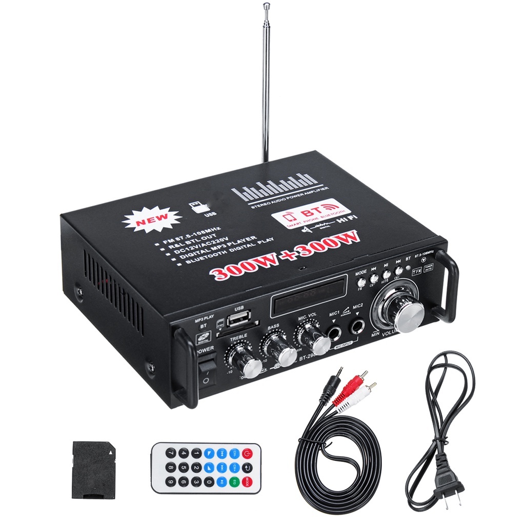 Amply mini KAW hát karaoke kết nối bluetooth bảo hành chính hãng 12 tháng