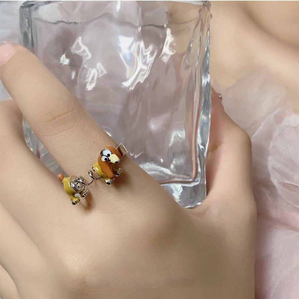 Vòng Tay MARTIN1 Bằng Hợp Kim Hình Cún Hoạt Hình Dễ Thương Có Thể Điều Chỉnh Phong Cách Đường Phố Hàn Quốc