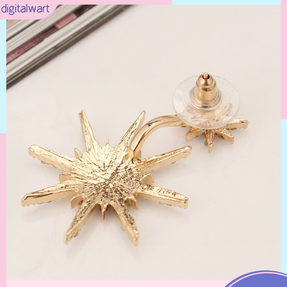 1 Bông Tai Hình Hoa Tuyết Đính Đá Toàn Diện Dành Cho Nữ