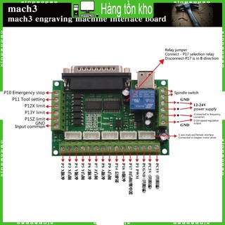 Bảng mạch breakout 5 trục cho máy khắc cnc mã giao diện mach3