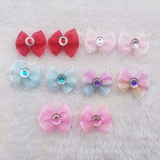 Kẹp Tóc Nơ Đính Đá Cho Thú Cưng