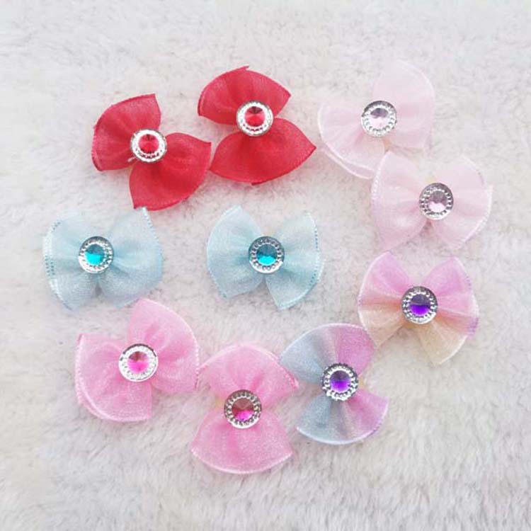 Kẹp Tóc Nơ Đính Đá Cho Thú Cưng