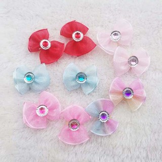 Kẹp Tóc Nơ Đính Đá Cho Thú Cưng