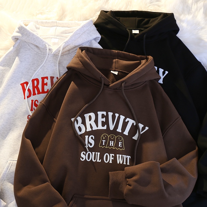 Áo Hoodie Mùa Đông Dáng Rộng Kiểu Dáng Đơn Giản Phong Cách Retro Mỹ Mới Dành Cho Nam Nữ