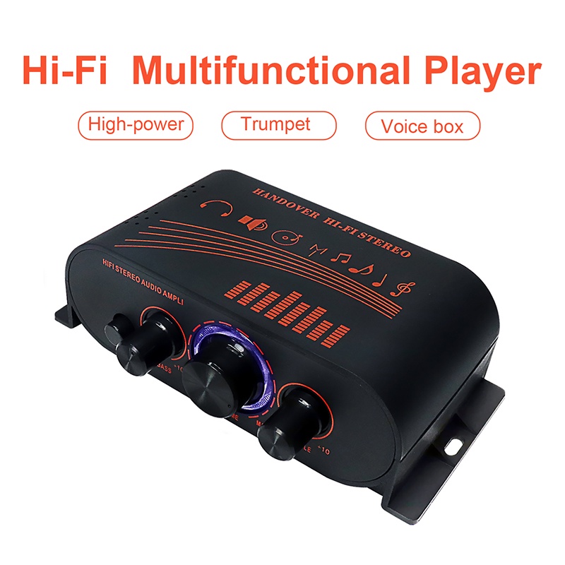 Bộ khuếch đại công suất hifi cho kênh âm thanh kỹ thuật số tại nhà 2.0 rca stereo có thể kết nối với điện thoại di động, máy tính và máy nghe nhạc mp3