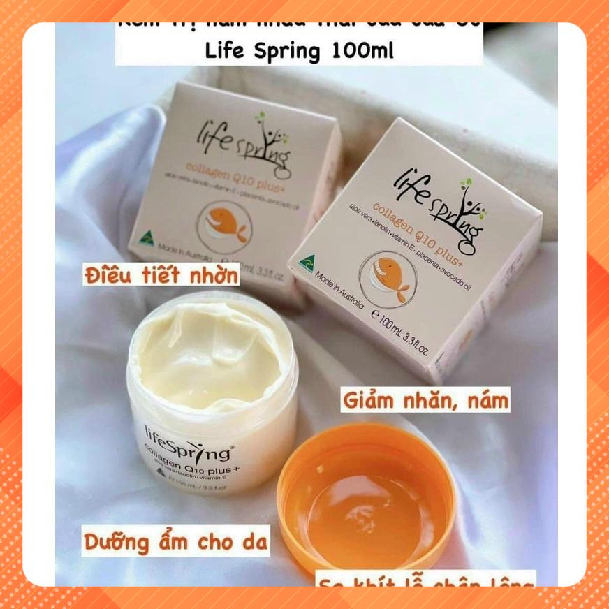 [Mẫu mới] Kem dưỡng da nhau thai cừu Life Spring Lanolin giúp giảm nám mờ thâm thấm nhanh bao cấp ẩm