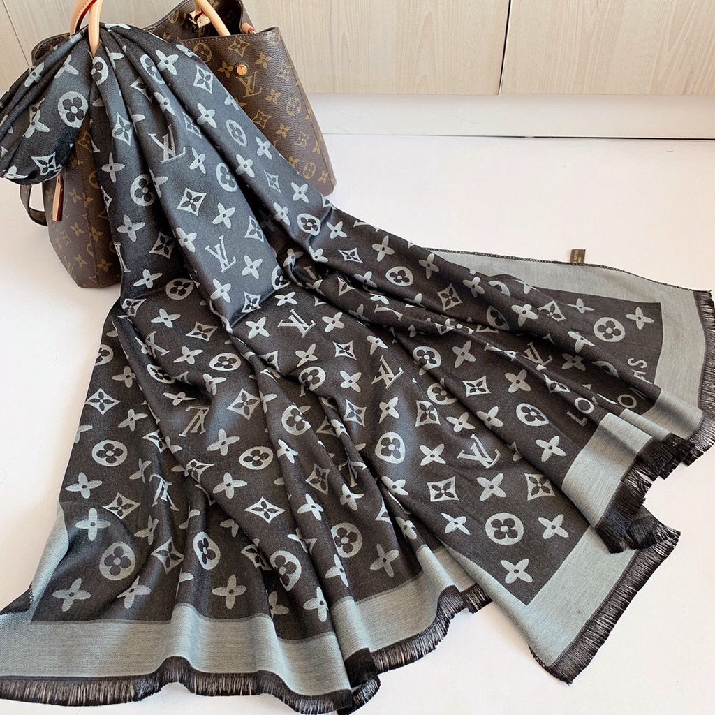 Khăn Choàng Lv Đũi Lụa Cao Cấp 190x80cm HÀNG LIKEAUTH