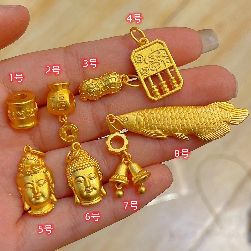 Mặt Dây Chuyền Hình Phật May Mắn Bằng Cát Vàng