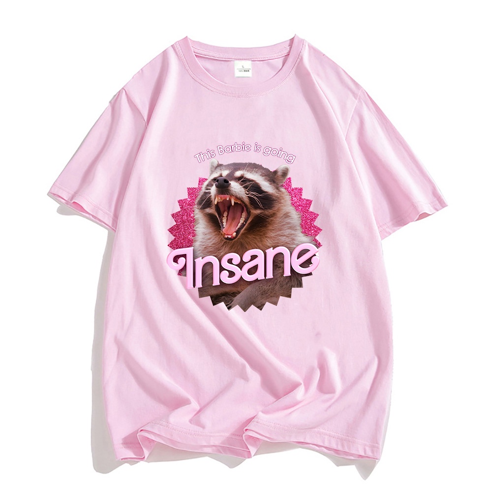 Áo Thun 100% Polyester In Hình Búp Bê Barbie Thời Trang Mùa Hè Unisex