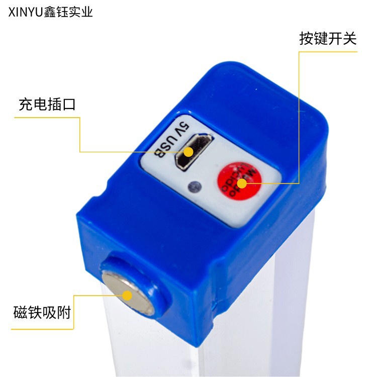 Đèn Led Cầm Tay Không Dây Màu Sắc Tím / Xanh Dương Đa Ứng Dụng