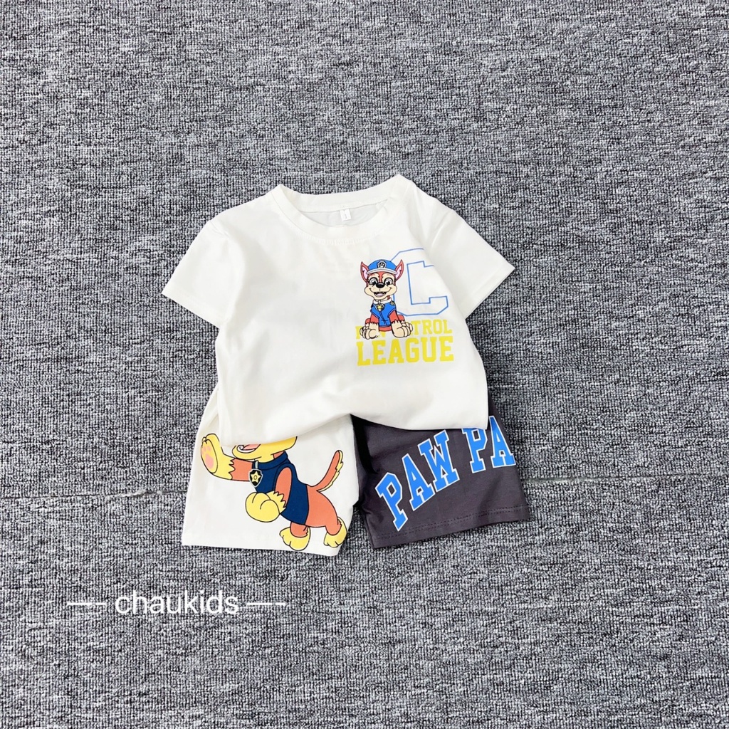 SALE SET BỘ COTTON HÌNH CHÚ CHÓ CỨU HỘ 8-18KG