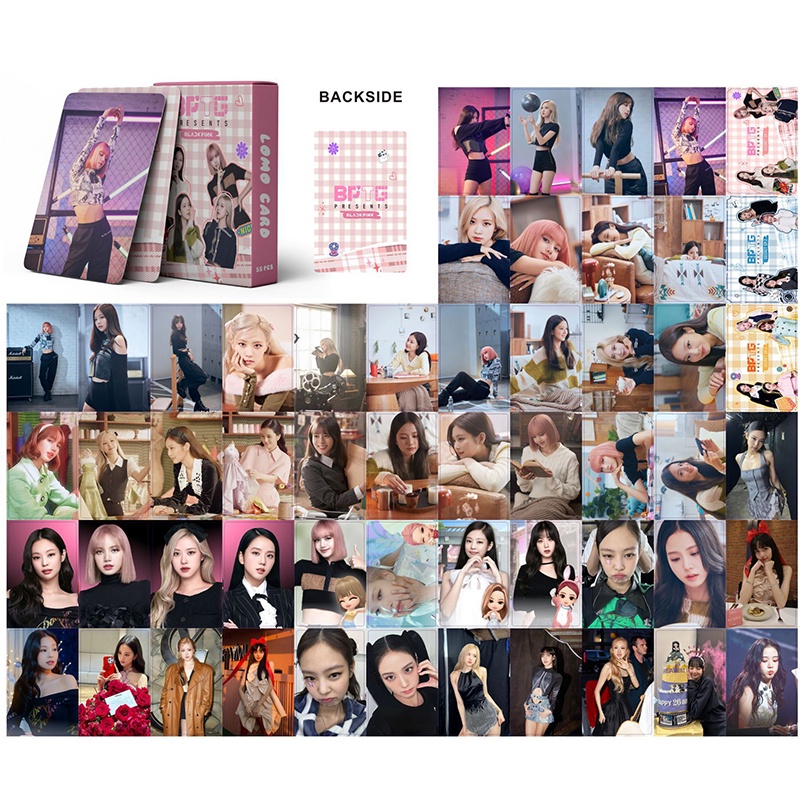 55pcs/box BP Ready For Love Postcards BPTG Weleoming Colleelion Lomo Cards Black Pink Kpop Photocards LETAOTAO2023