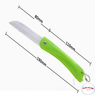 Dao Sứ Gọt Hoa Quả Gấp Gọn Mini, Dao Xếp Văn Phòng Cầm Tay Sắc Bén Chống Gỉ