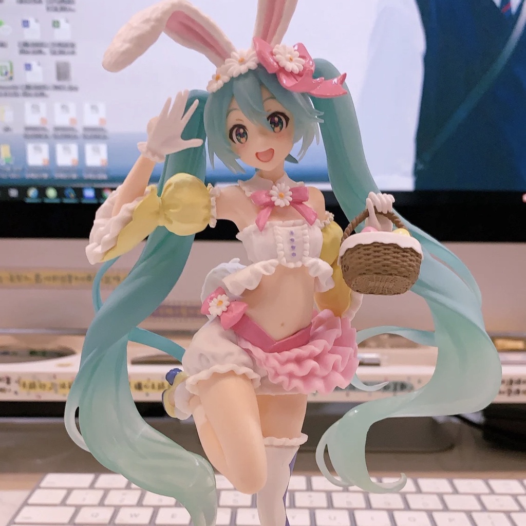 Hatsune miku hình tai thỏ hoa anh đào màu hồng cô gái xinh đẹp hai chiều khung gầm anime búp bê mô hình trang trí quà tặng