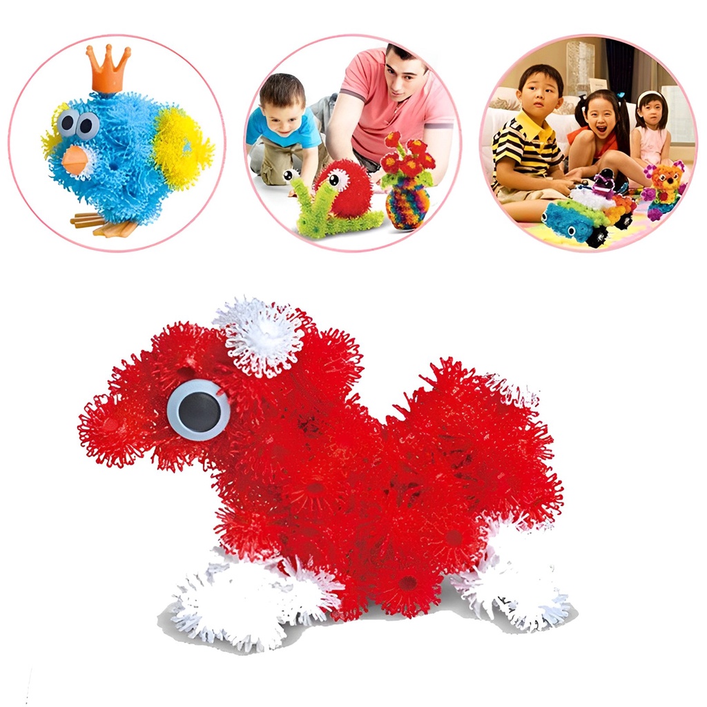100-1200PCS BUNCHEMS MAGIC BALL 400+ PIECES ACCESSORIES 3D CREATION KIT KIDS GIFT