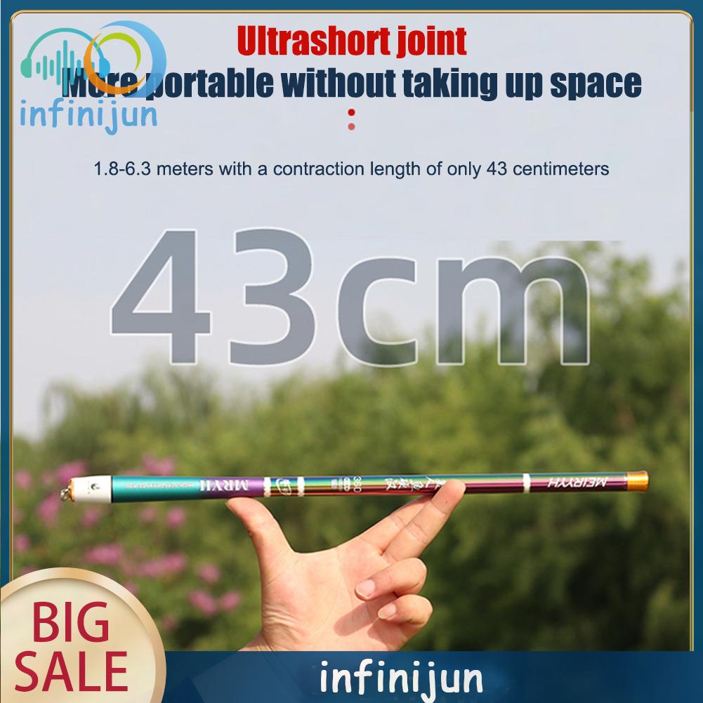 Cần Câu Cá 1.8-6.3M 43cm Chất Liệu Sợi Carbon