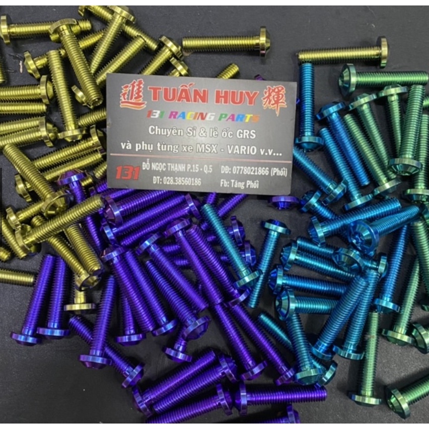 Ốc Titan 8li20 8li25 8li30 8li35 8li40 8li45 8li50 8li60 Dù Dày Titanium Gr5