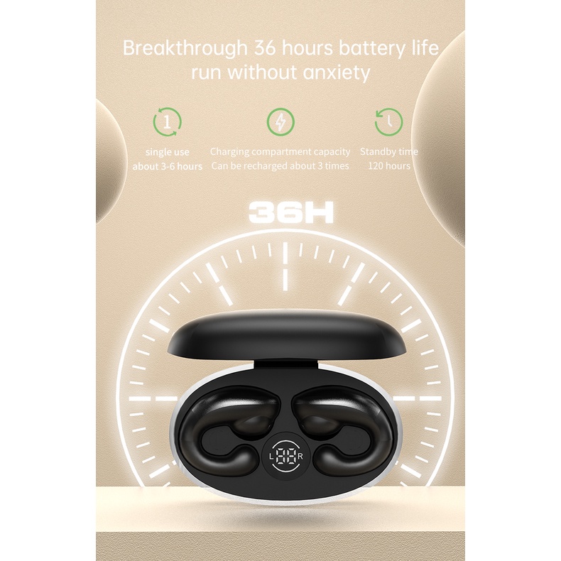 Tai Nghe Bluetooth TWS Không Dây Đeo Vành Tai Tích Hợp Mic HD Mới