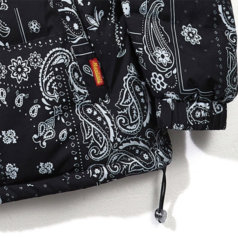 Áo Khoác 100% Cotton Dày Mềm Mại In Họa Tiết Hoa Trừu Tượng Phong Cách Retro Unisex