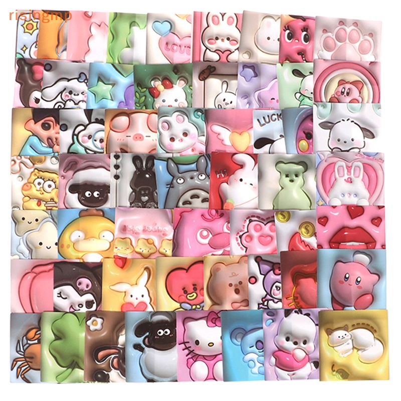 Set 100 Sticker 3D Hình Kuromi My Melody Dễ Thương Dán Trang Trí Laptop