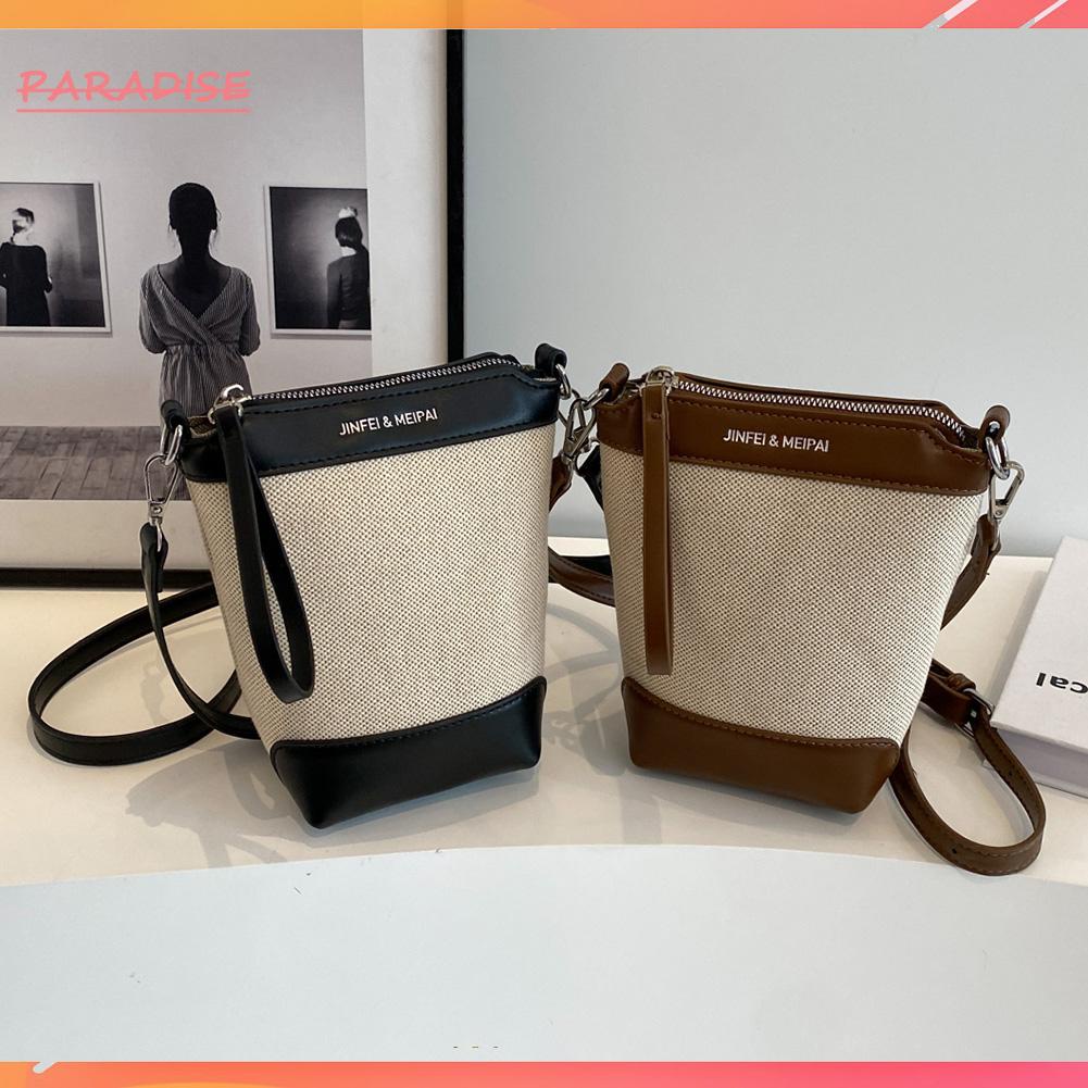 Túi Xách Bucket 1.vn Có Khóa Kéo Màu Sắc Retro Dành Cho Nữ