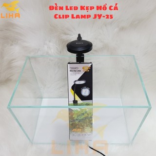 Đèn led kẹp hồ cá bể tròn mini clip lamp jy-25 cho hồ cá 25cm