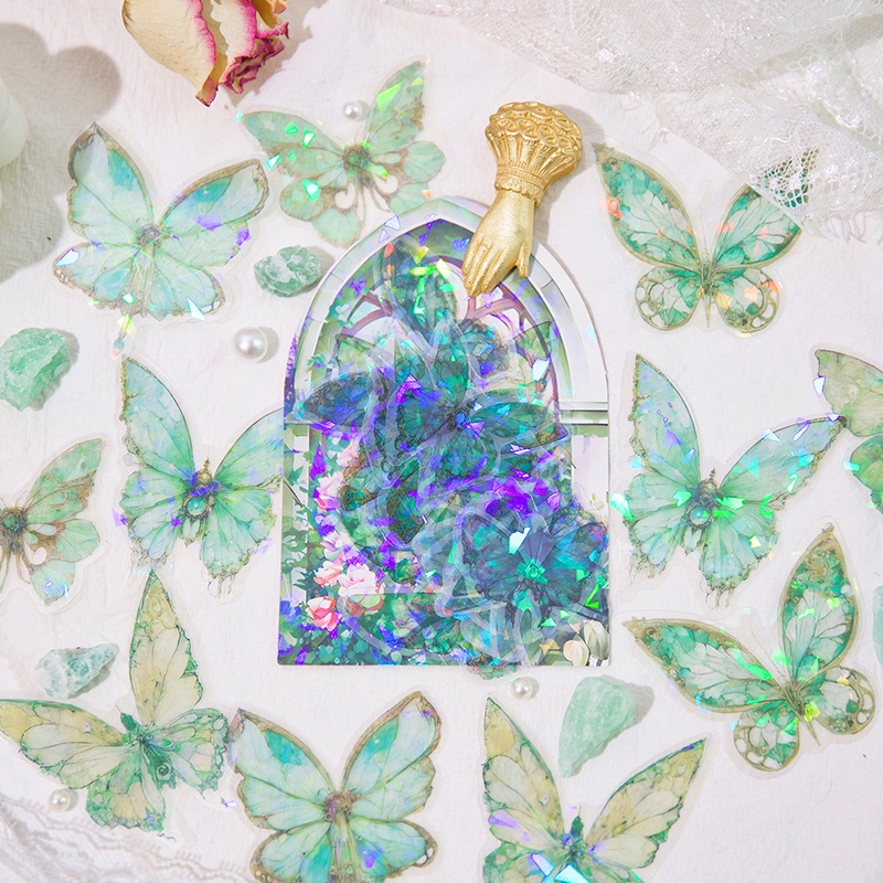 Bộ 30 Miếng Dán Hình Bướm 3D Dùng Trang Trí album diy