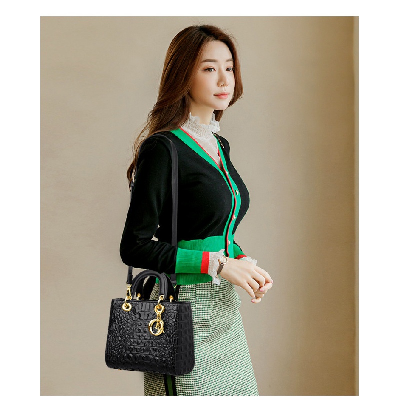 Túi Xách Họa Tiết Da Cá Sấu Cao Cấp Phong Cách Phương Tây Dễ Phối Đồ Hàng Mới Bán Chạy