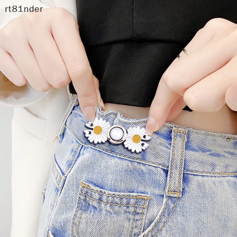 1 Kẹp Thắt Lưng Quần Jean / Váy Jean Bằng Kim Loại Điều Chỉnh Được rt