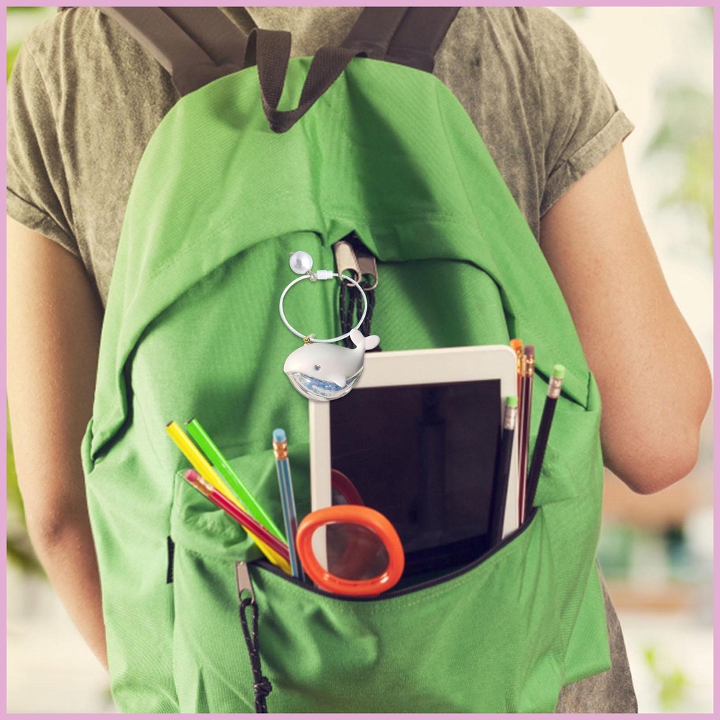 Móc Khóa Hình Cá Voi Màu Trắng Acrylic Dễ Thương