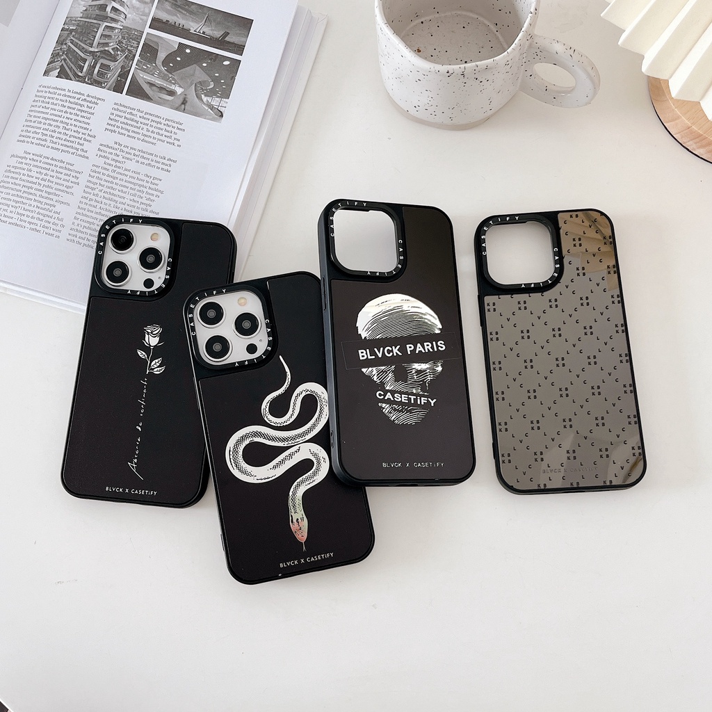 Blvck Ốp Lưng Hình Đầu Lâu Và Hoa Hồng Cho iphone 15 14 13 12 11 pro max plus