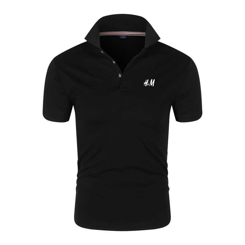 New men casual polo shirt hm fashion classic bussiness polo tee