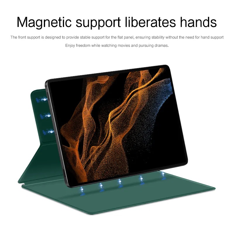 Vỏ cho samsung galaxy tab s9 + 5g 2023 s9 11 "s7 fe 12.4 inch s8 plus s7 12.4 cho samsung galaxy tab s7 s8 11 vỏ từ tính nhẹ và mỏng