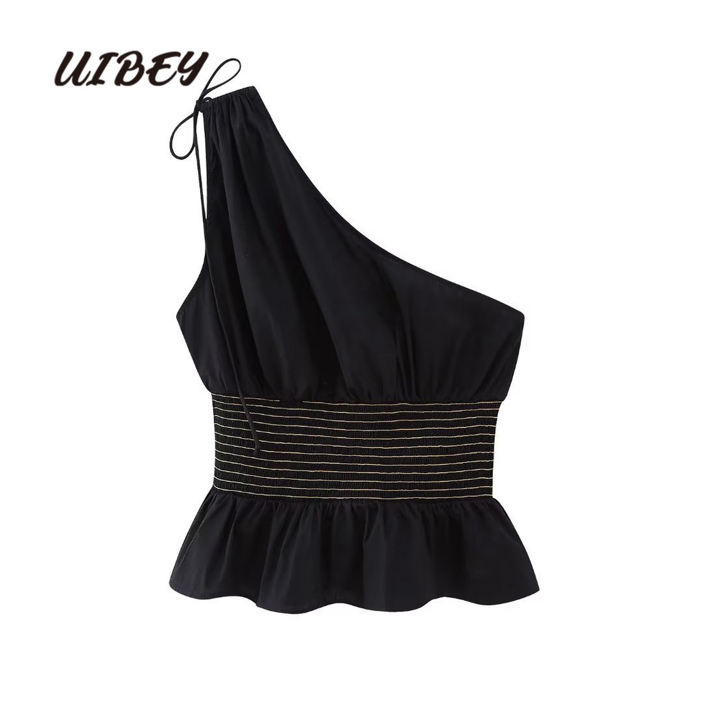Thời trang uibey áo vest đa năng đeo chéo vai đơn 3835